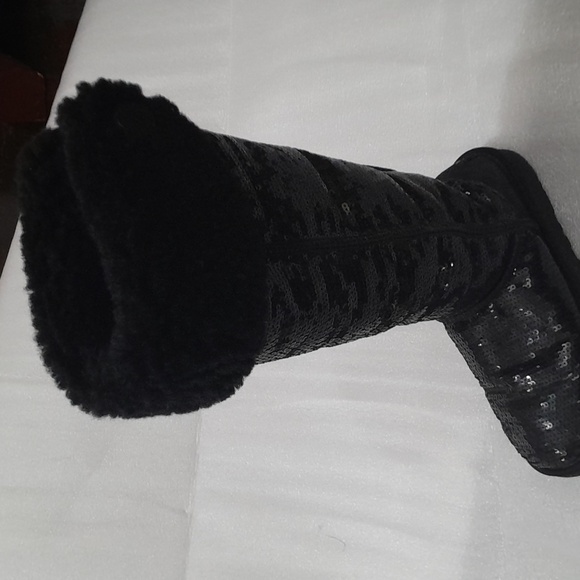 UGG Austrailia The Bailey Over the Knee Button Sparkle Sequin Boots Size 5 - Picture 6 of 6